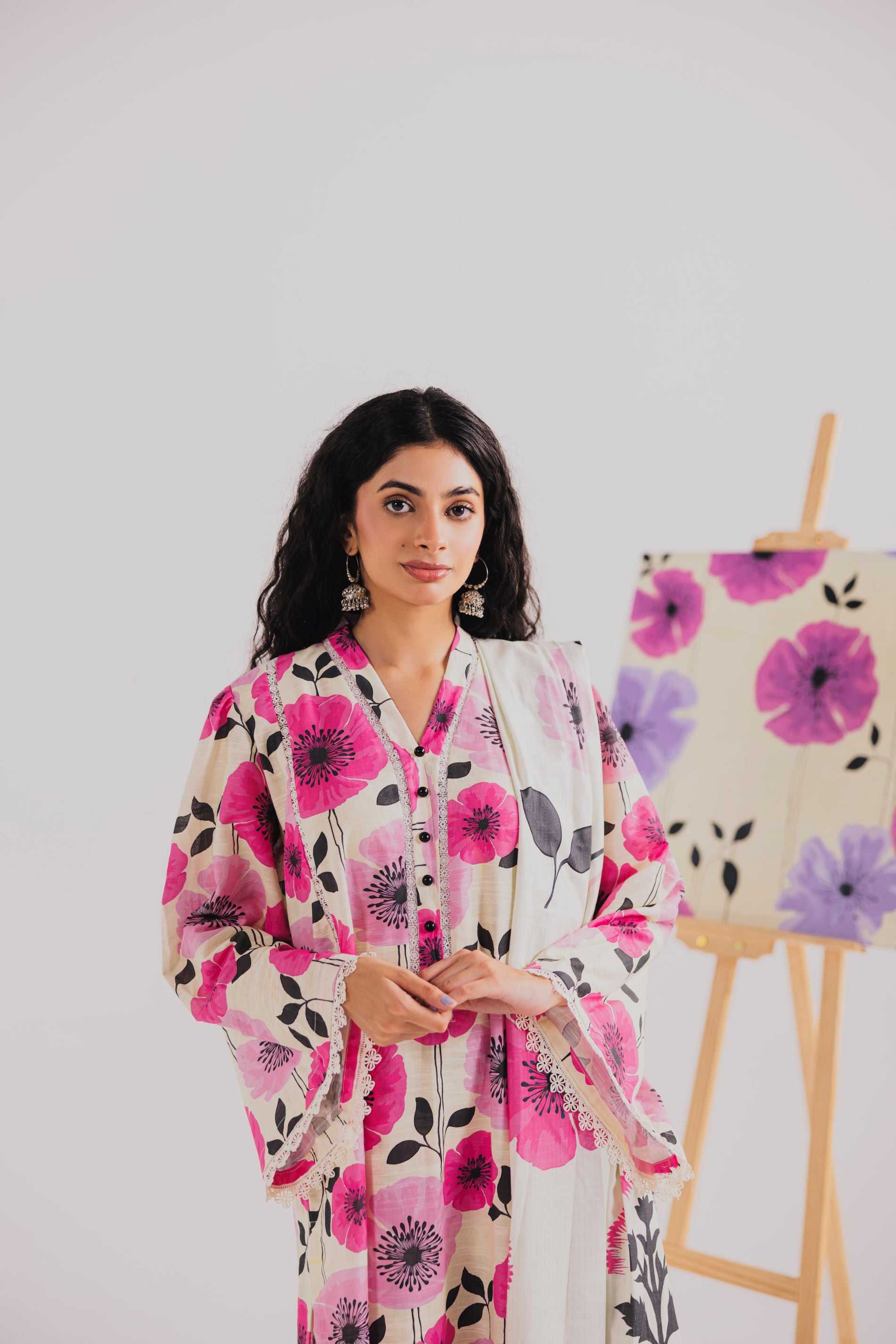 3 Piece Unstitched Printed Khaddar Suit (KWU24602)