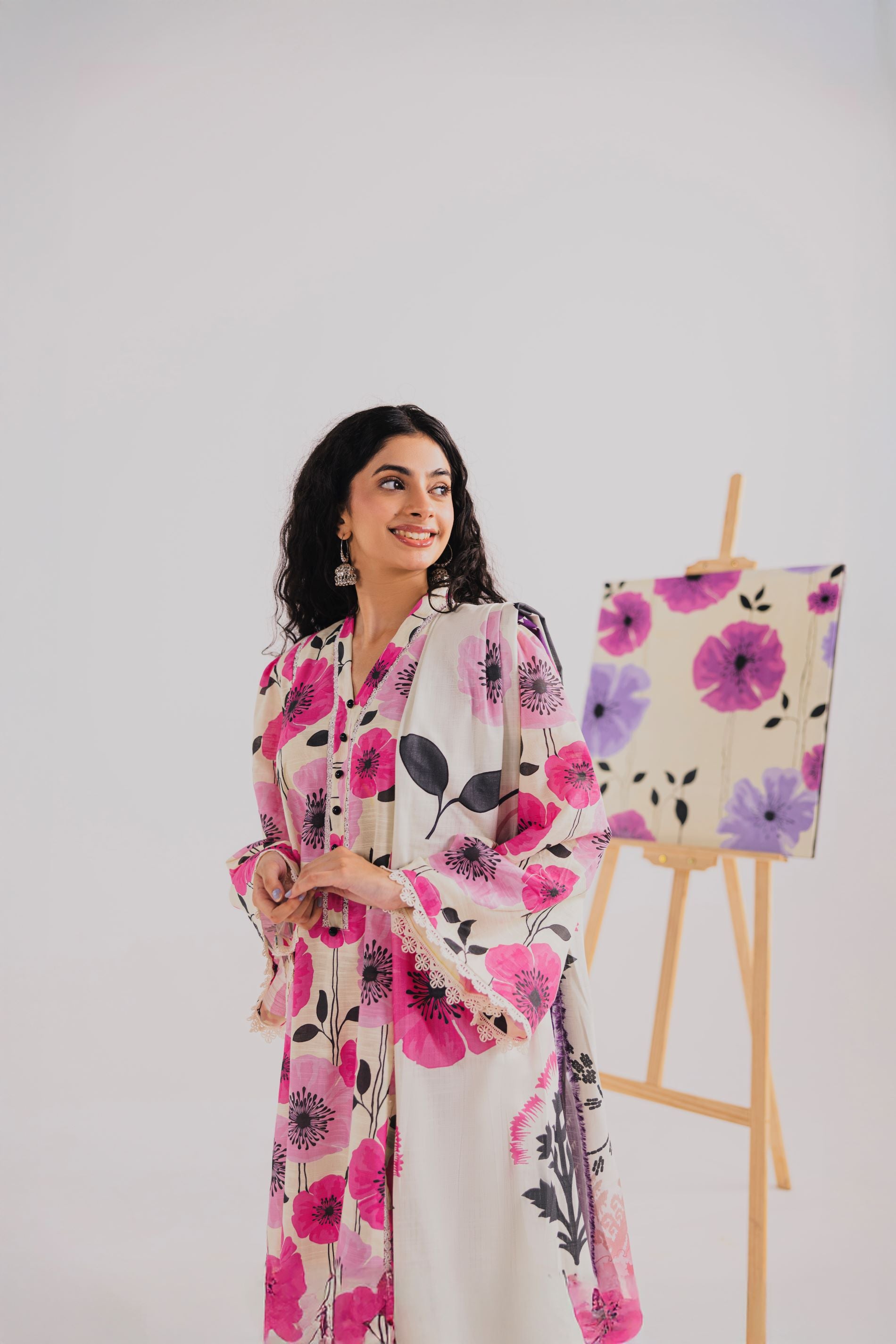 3 Piece Unstitched Printed Khaddar Suit (KWU24602)