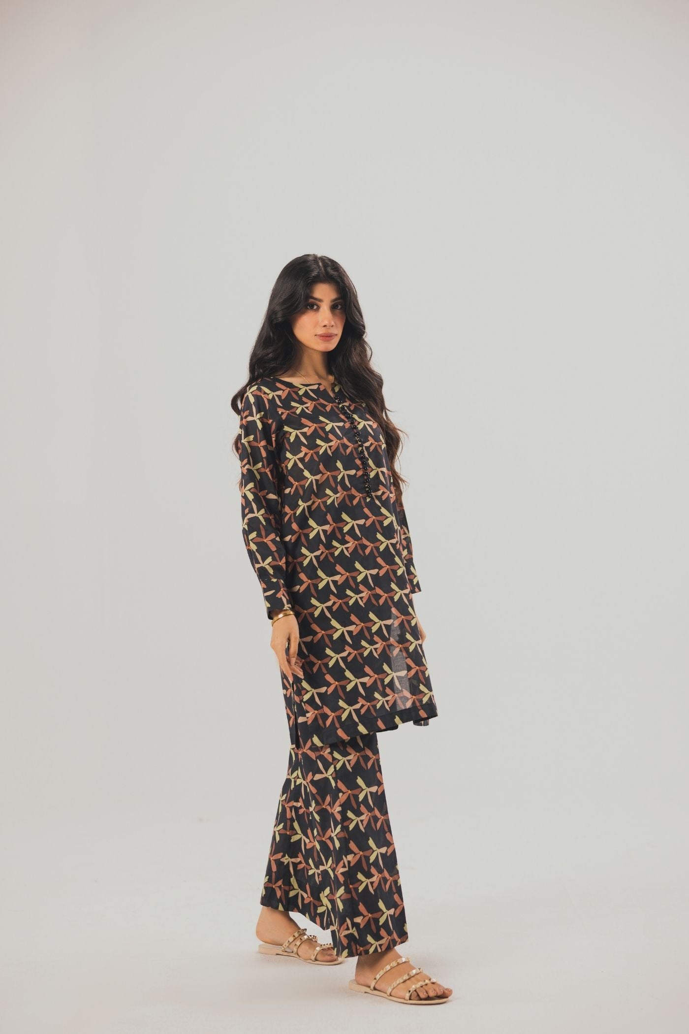 Premium Digital Printed Lawn Fabric (Military)