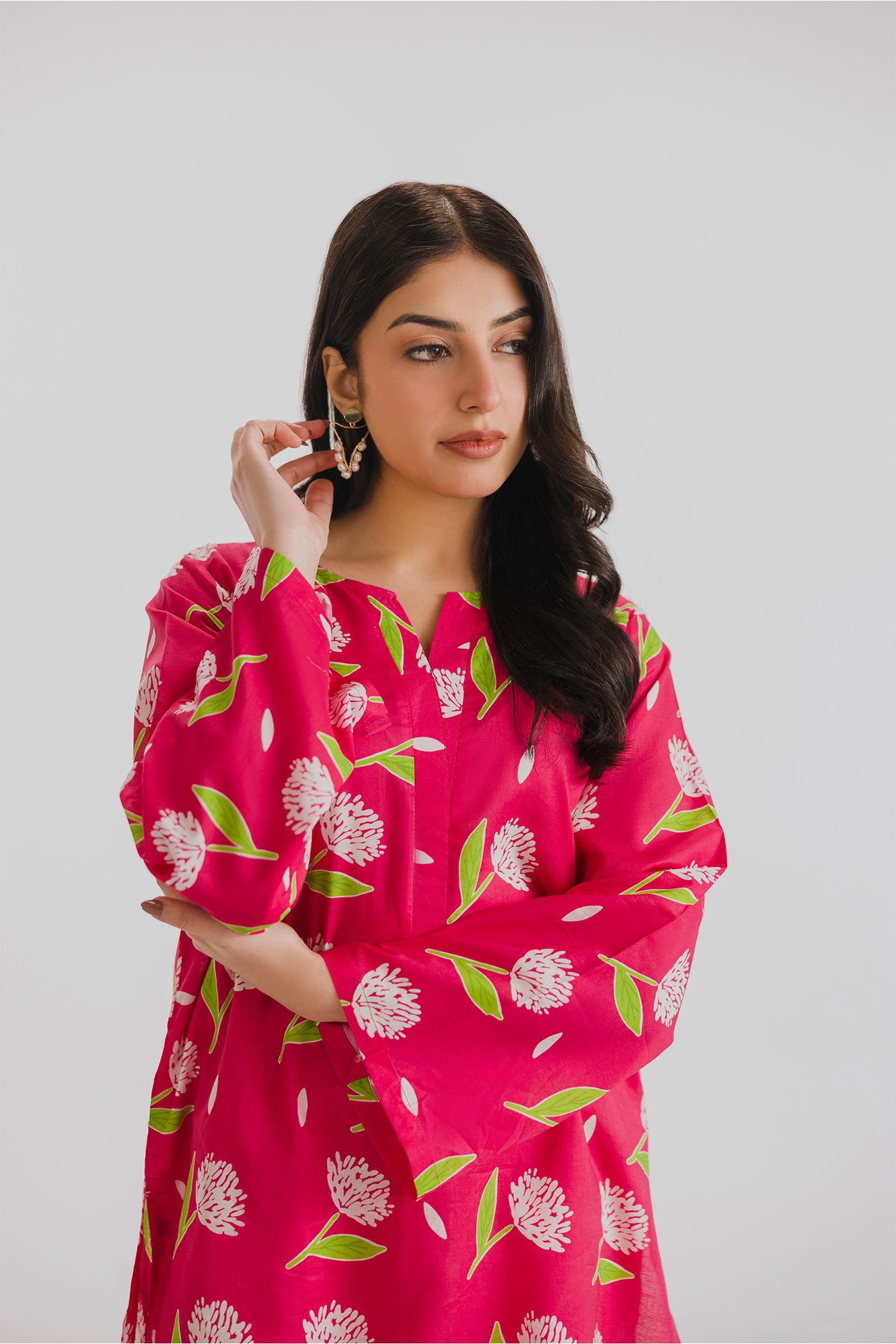 Premium Printed Co-ords Stitched (Scarlet Garden)