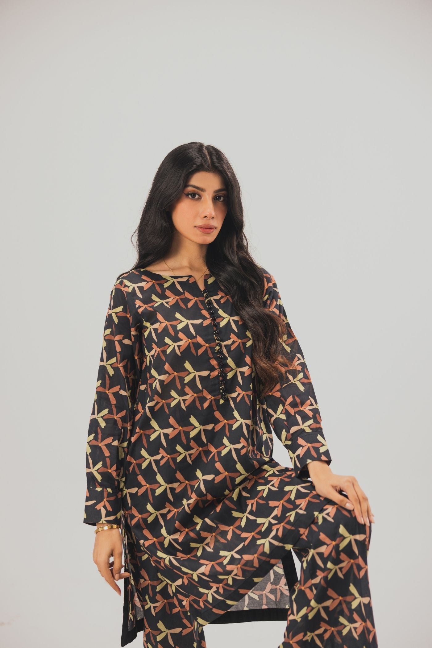 Premium Digital Printed Lawn Fabric (Military)