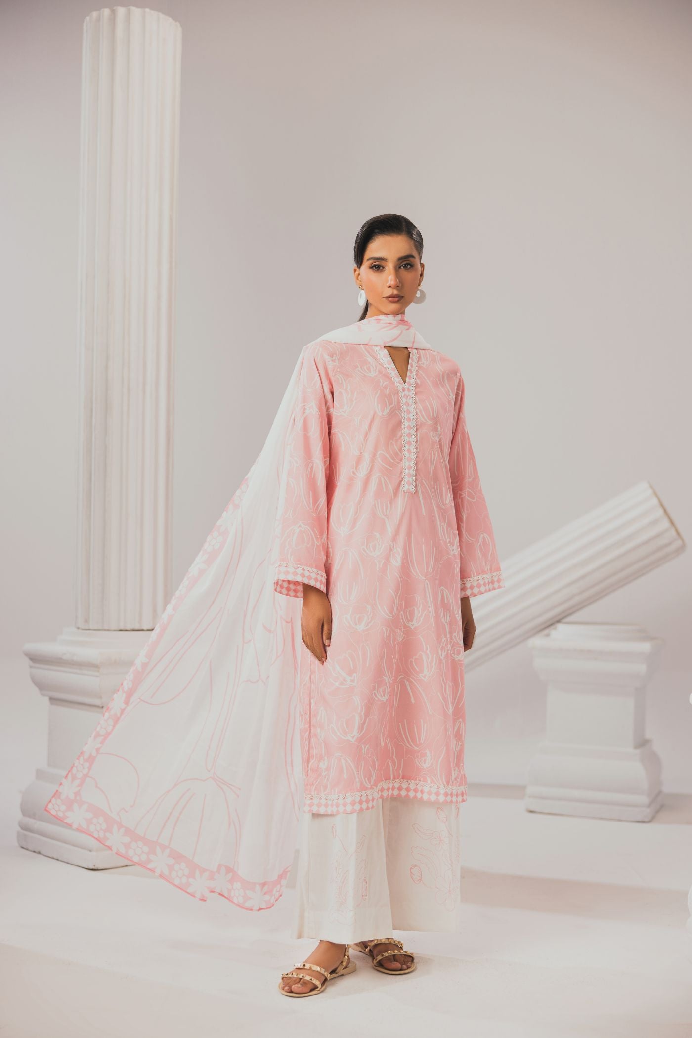 3 Piece Unstitched Printed Lawn Suit (Şirin)