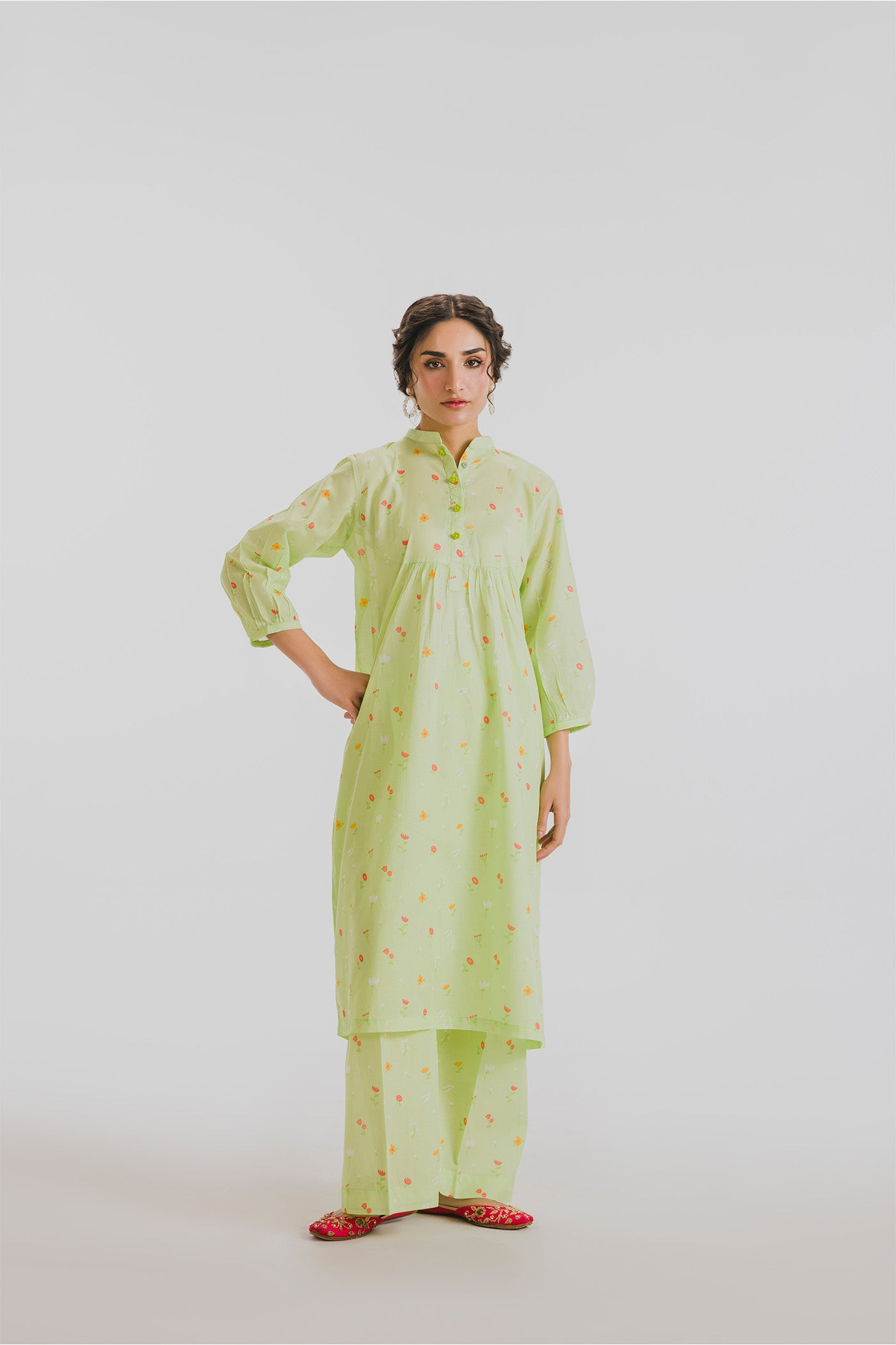 Premium Printed Co-ords Stitched (Mint Medow)