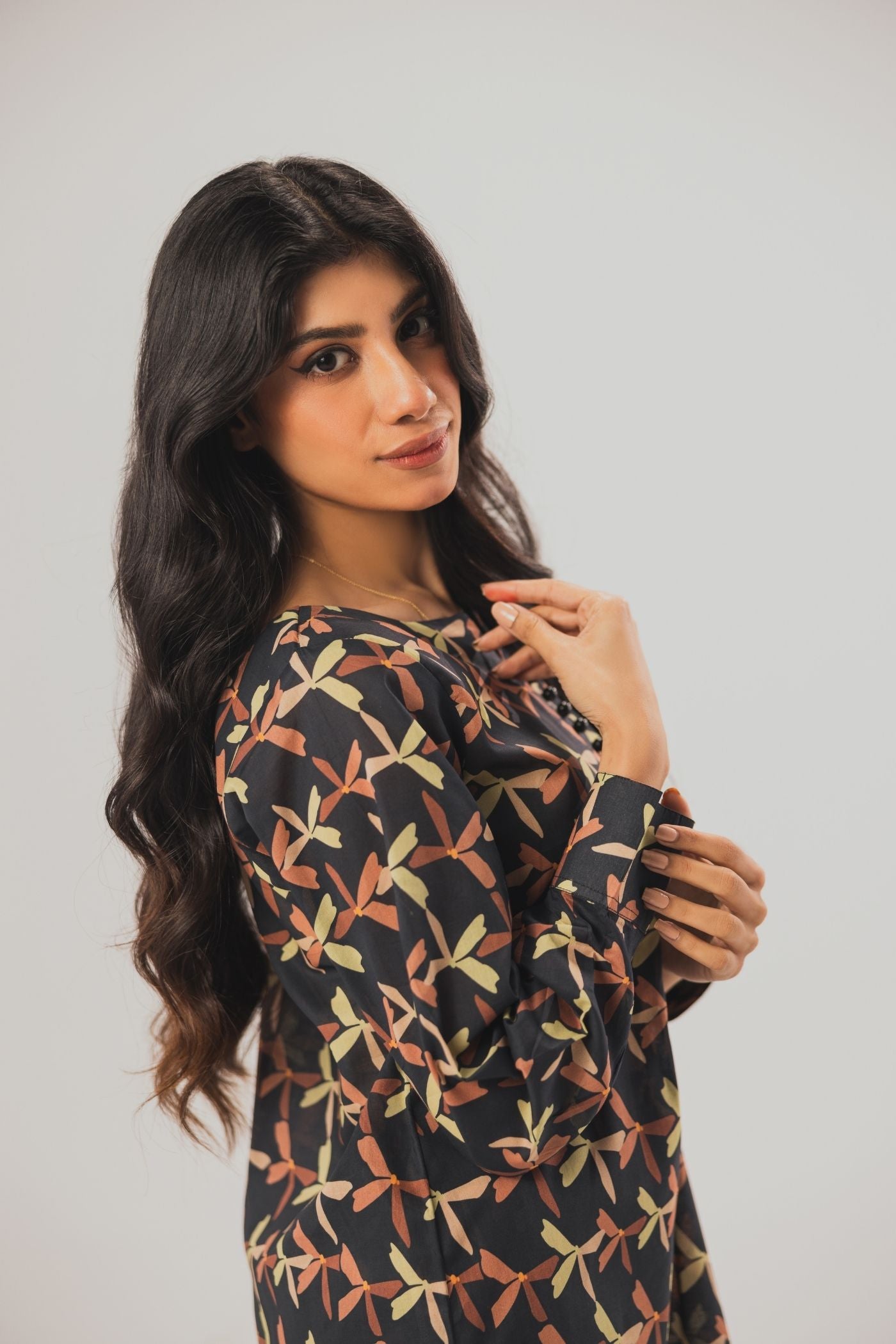 Premium Digital Printed Lawn Fabric (Military)