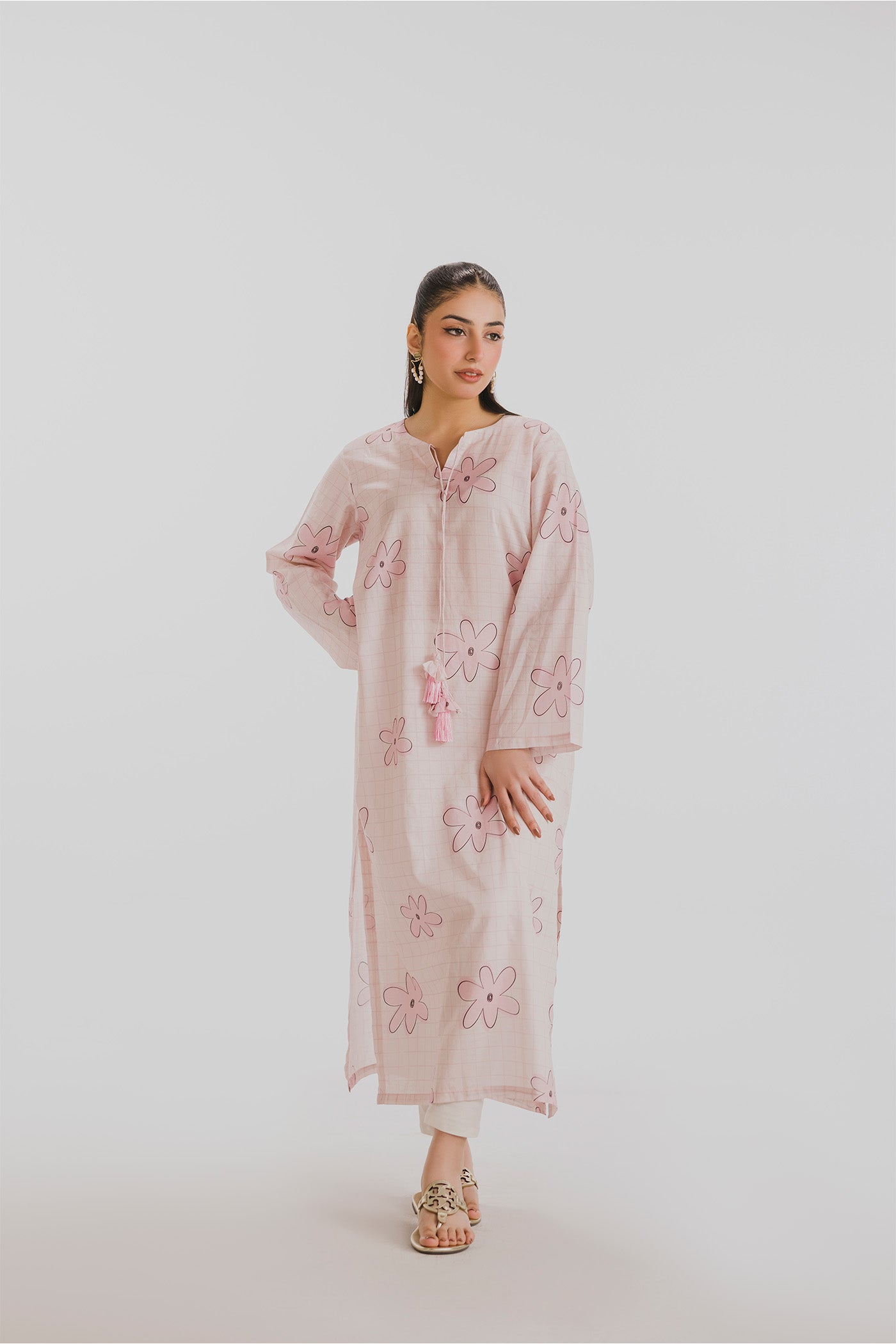 Premium 2 Piece Unstitched Digital Printed Lawn (Blush Bloom)