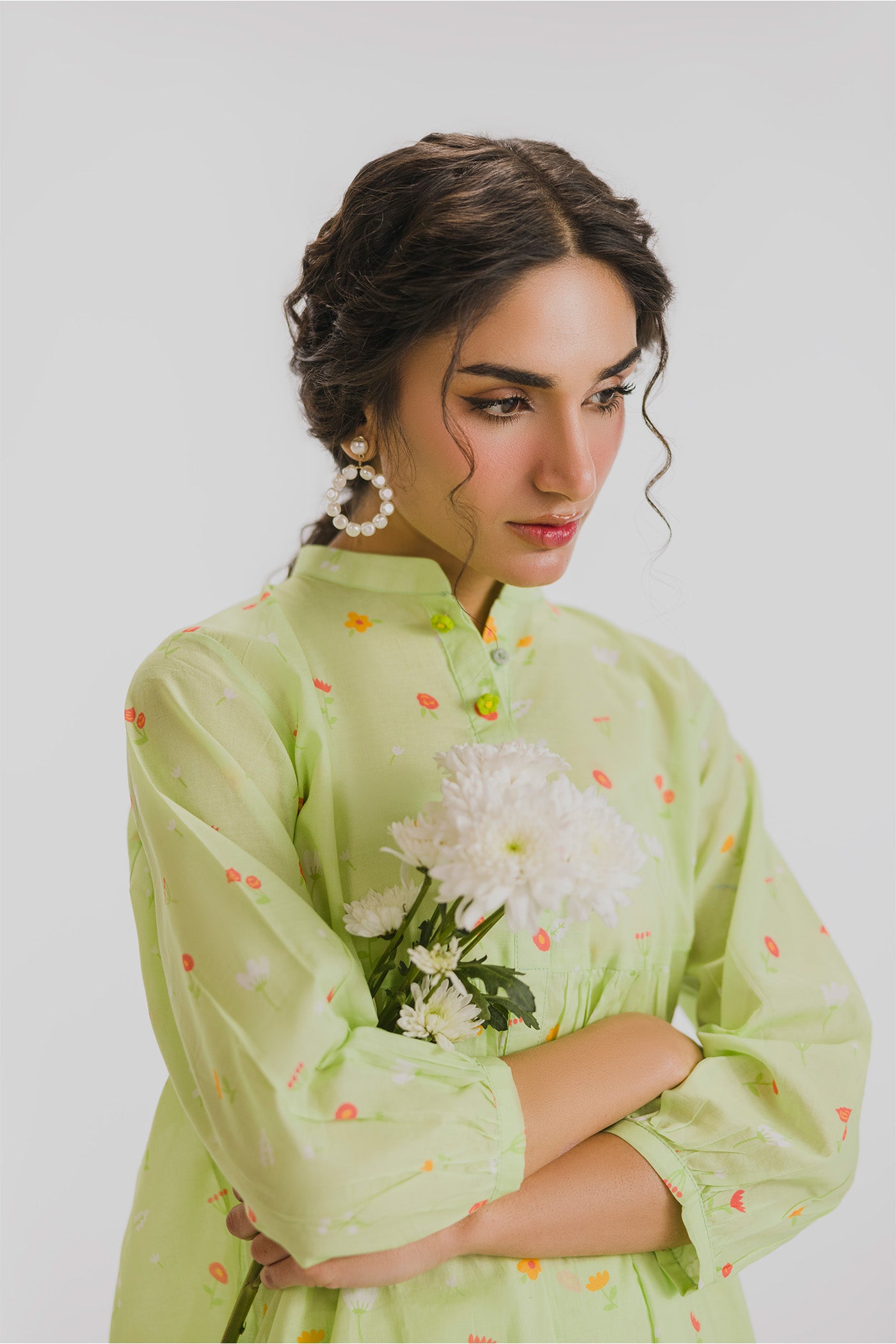 Premium Printed Co-ords Stitched (Mint Medow)