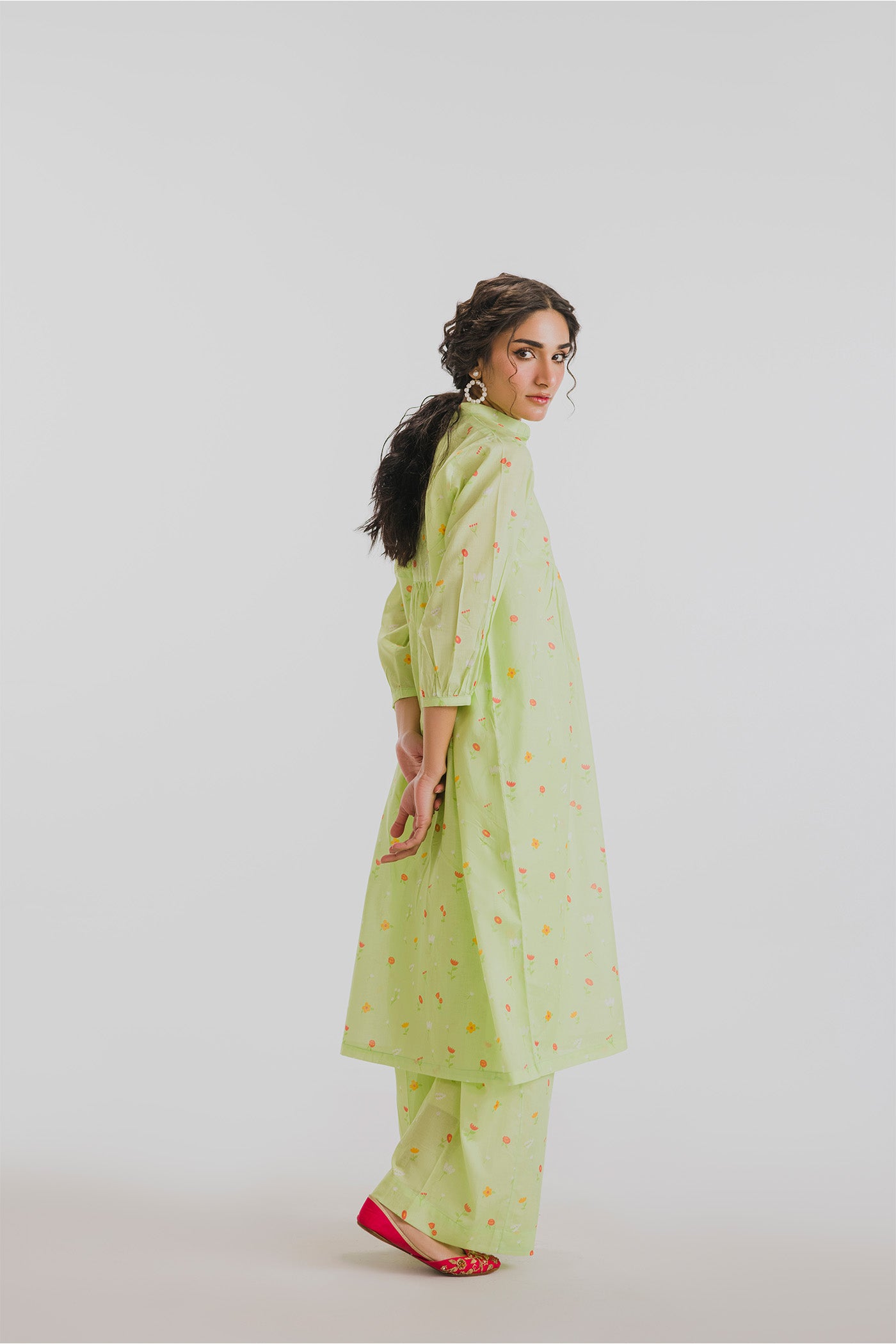 Premium Printed Co-ords Stitched (Mint Medow)