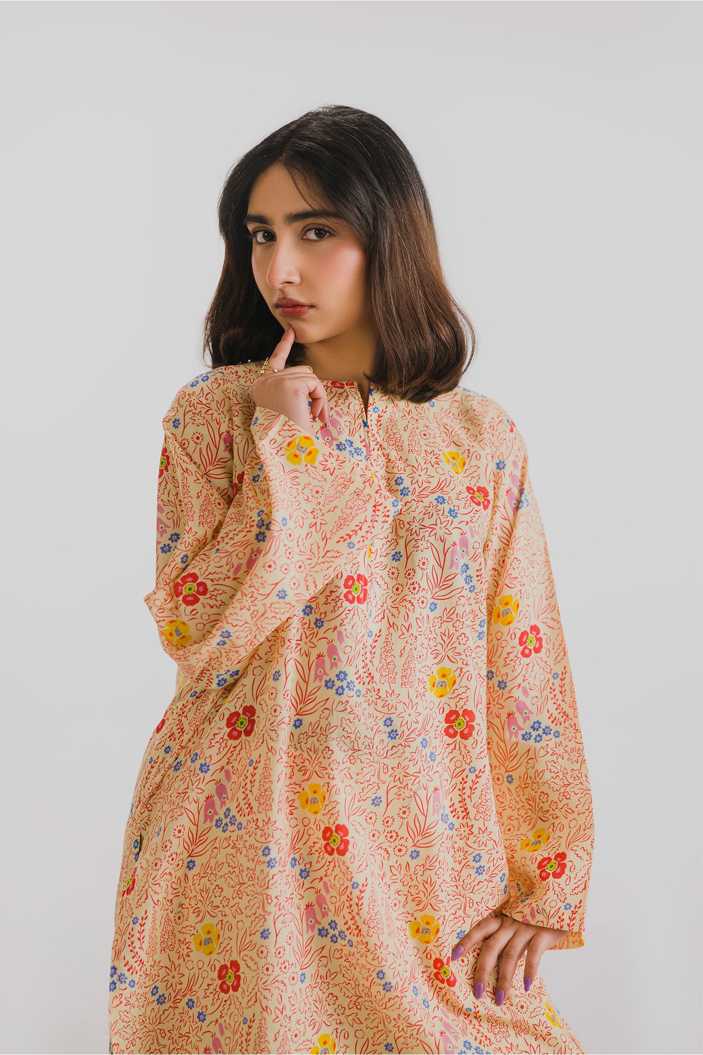 Premium 2 Piece Unstitched Digital Printed Lawn (Honeydew Garden)
