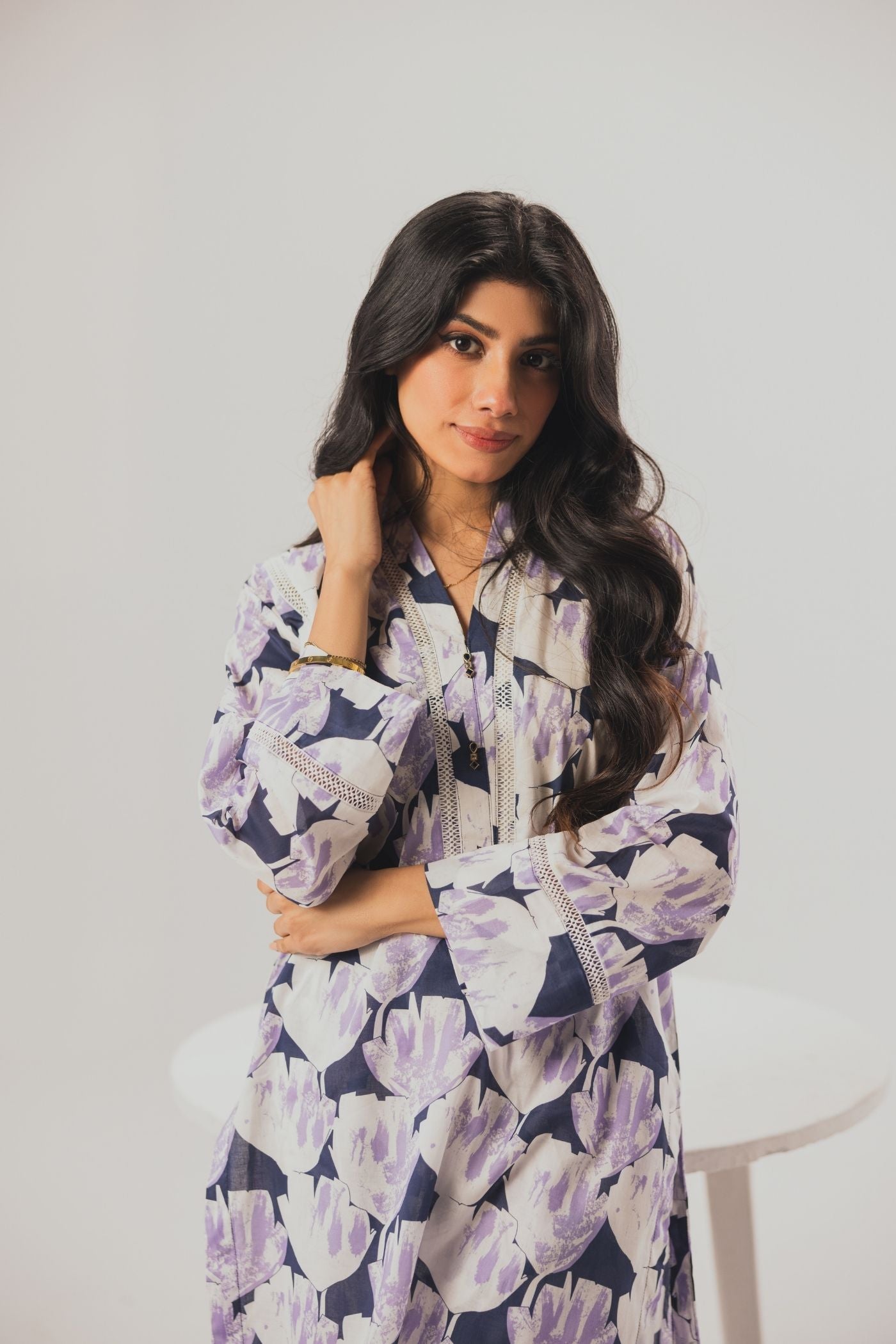 Premium Digital Printed Lawn Fabric (Sprayed Flowers)