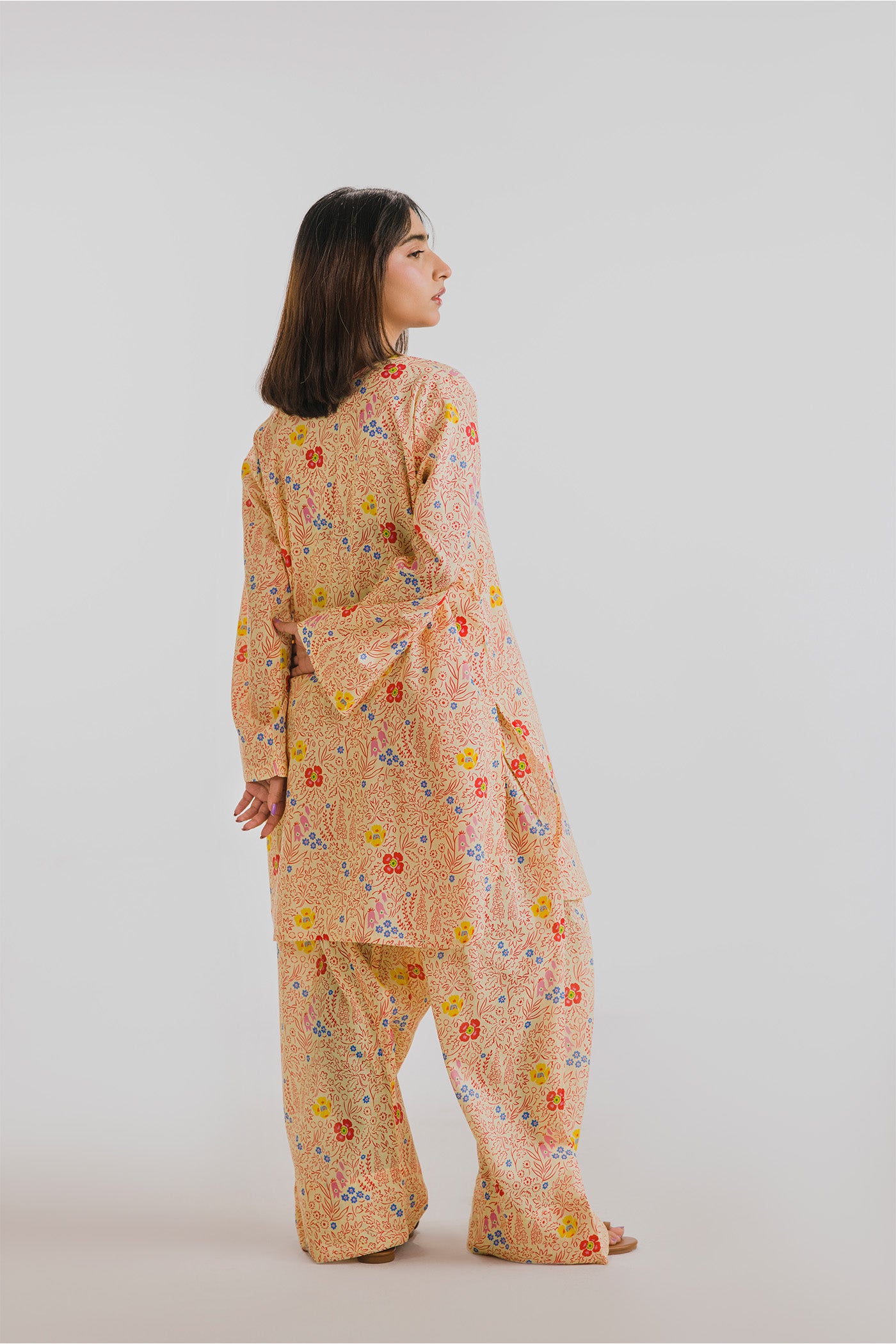 Premium Printed Co-ords Stitched (Honeydew Garden)