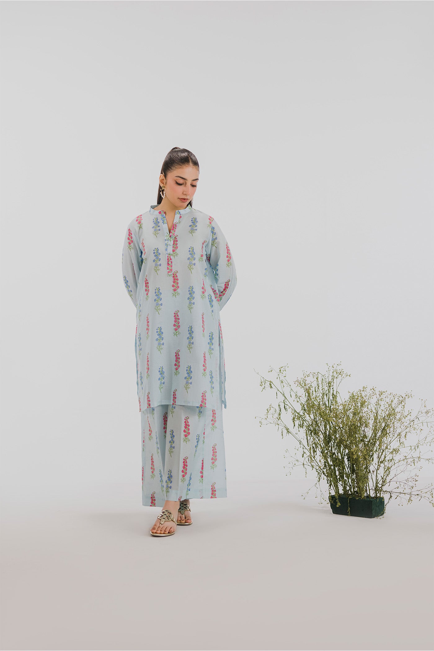 Premium 2 Piece Unstitched Digital Printed Lawn (Twin Larkspur)