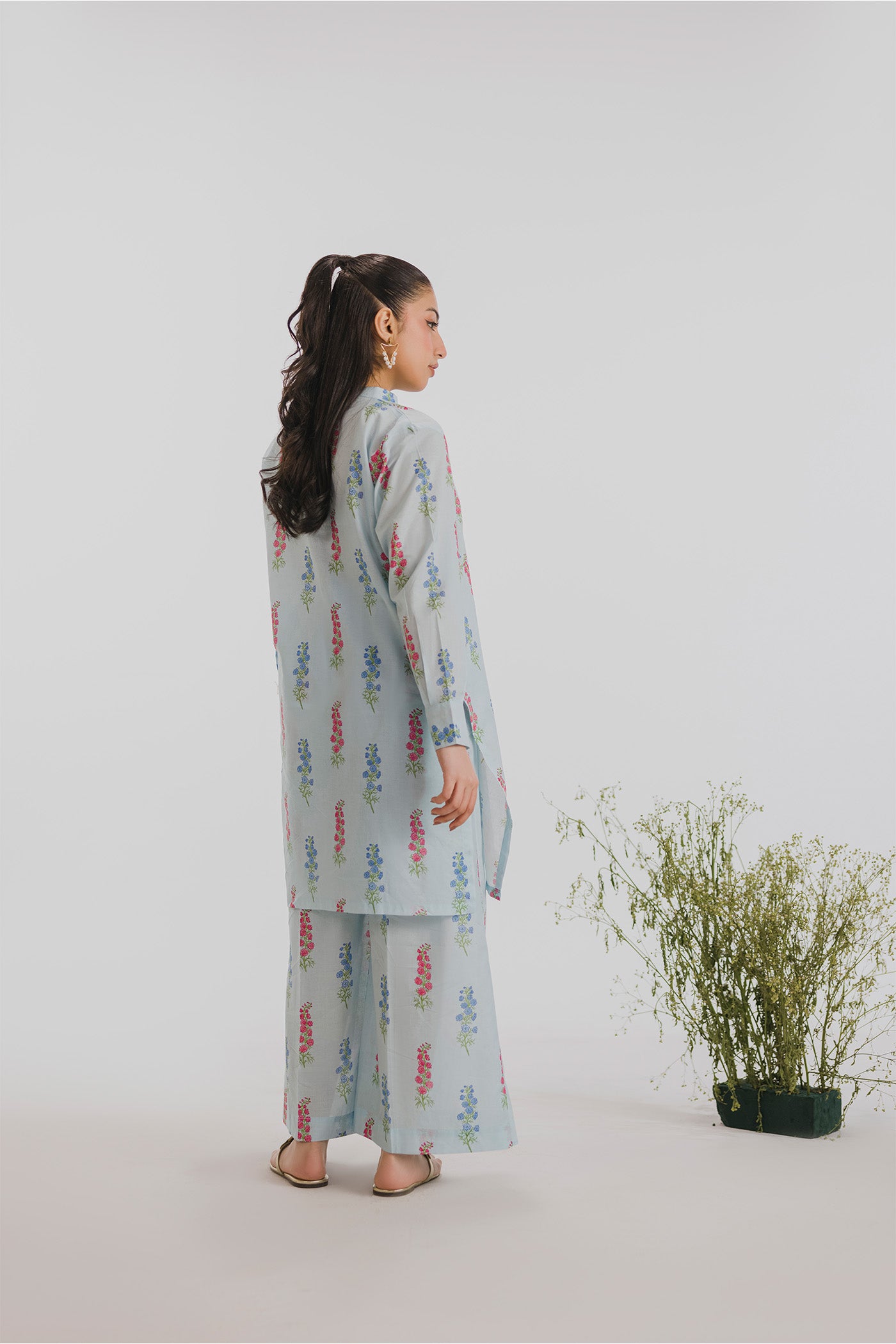 Premium 2 Piece Unstitched Digital Printed Lawn (Twin Larkspur)