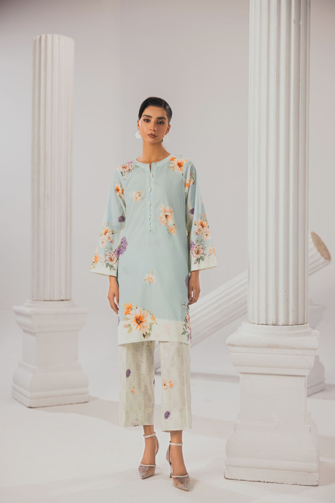 3 Piece Unstitched Printed Lawn Suit (Şahane)