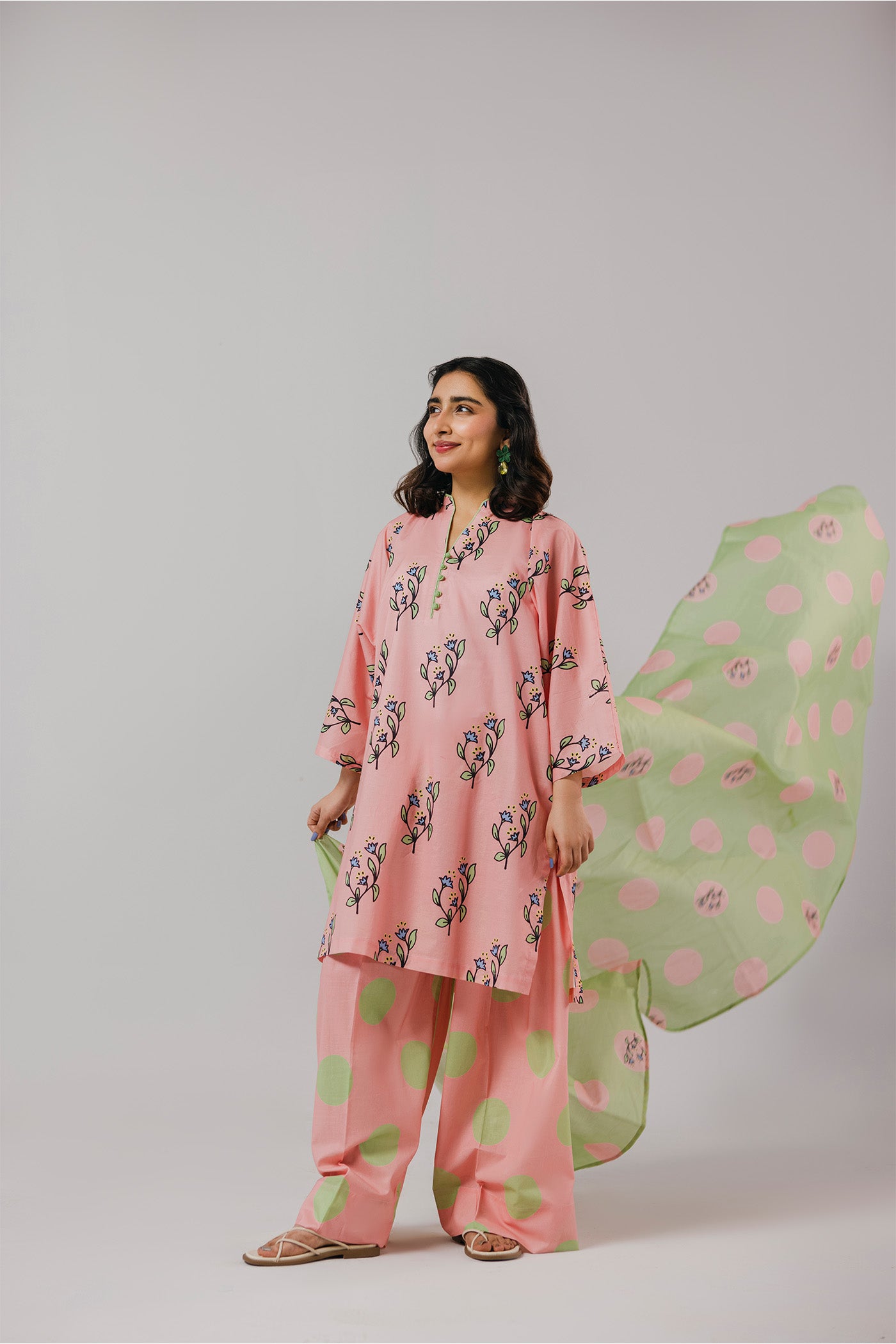 Premium 3 Piece Unstitched Digital Printed Lawn (Polka Bloom Era)