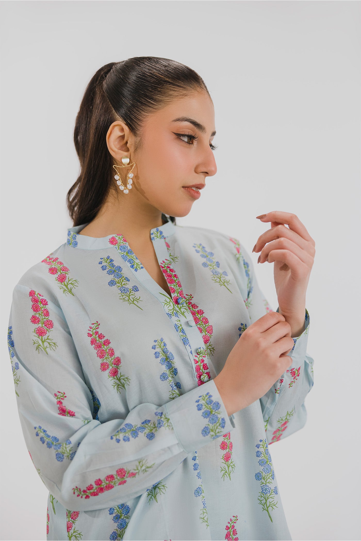 Premium Printed Co-ords Stitched (Twin Larkspur)