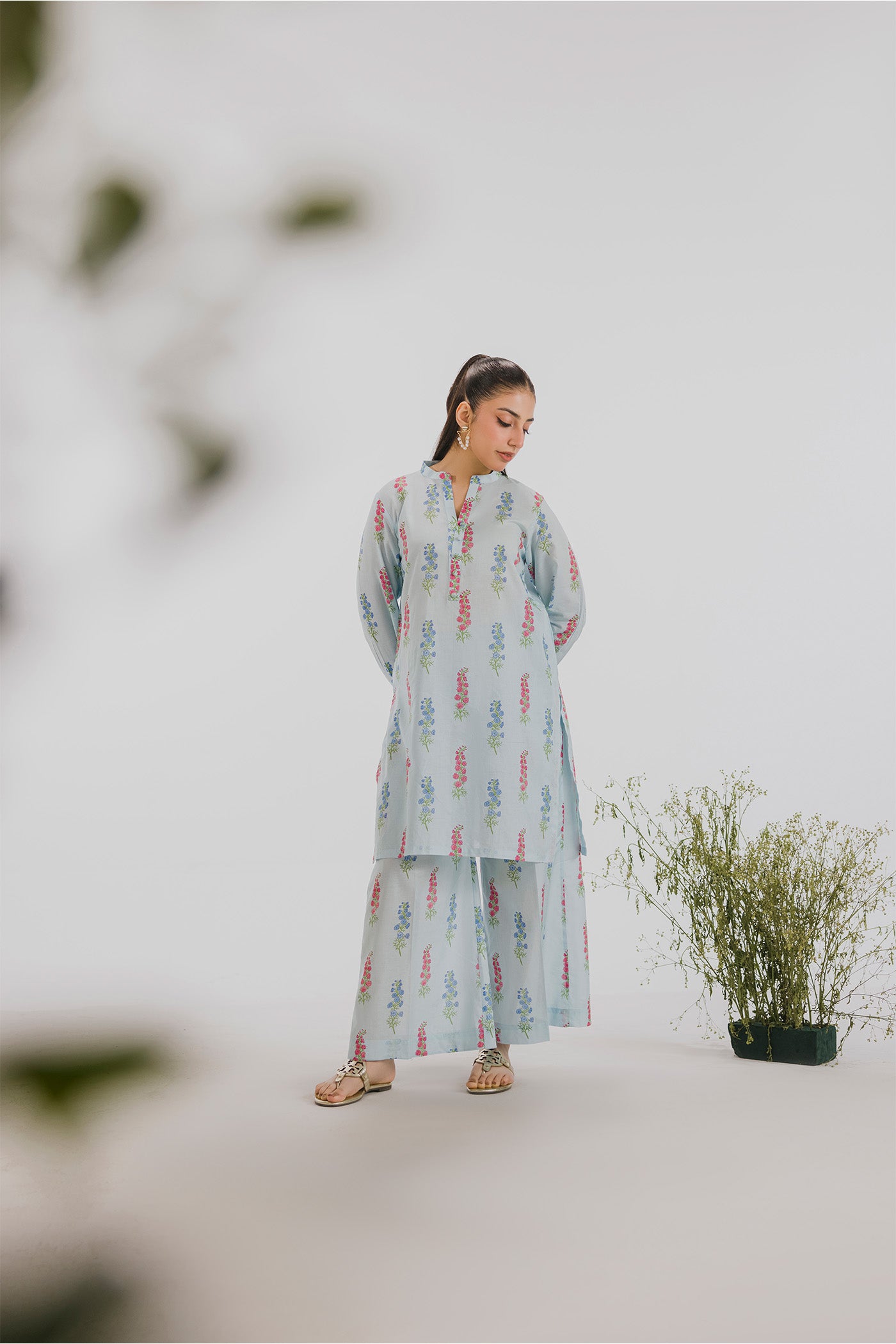 Premium Printed Co-ords Stitched (Twin Larkspur)