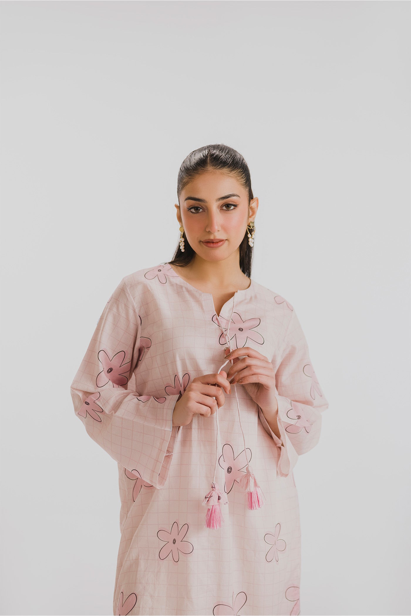 Premium 2 Piece Unstitched Digital Printed Lawn (Blush Bloom)