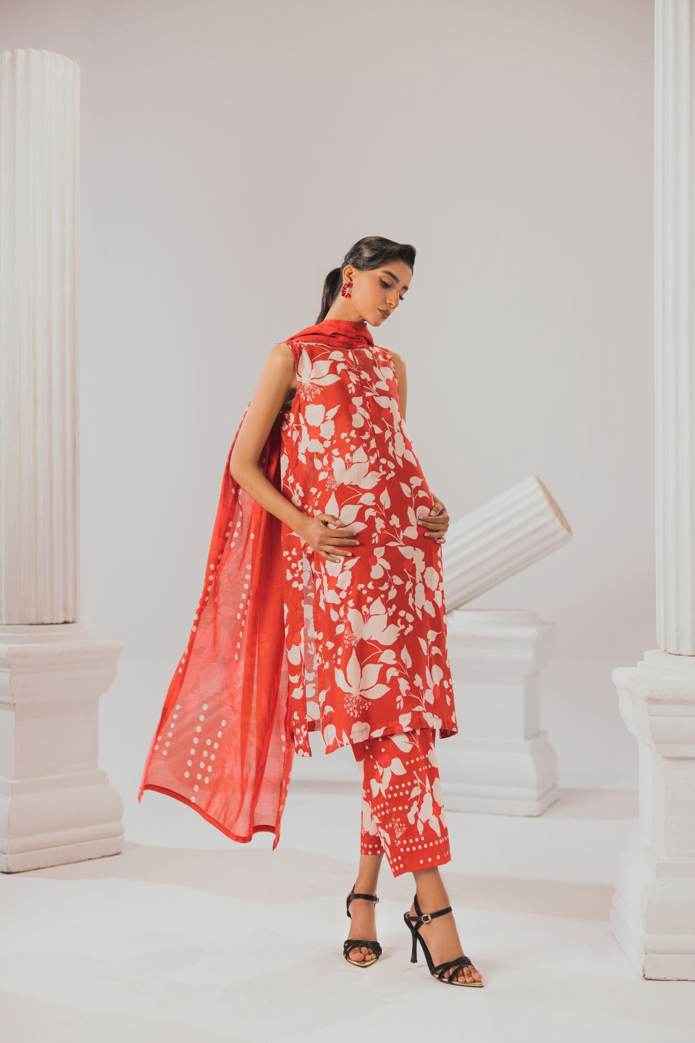 3 Piece Unstitched Printed Lawn Suit (Kahraman)