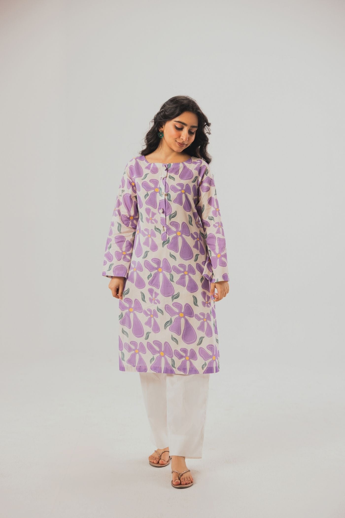 Premium Digital Printed Lawn Fabric (Frenzy Flowers)