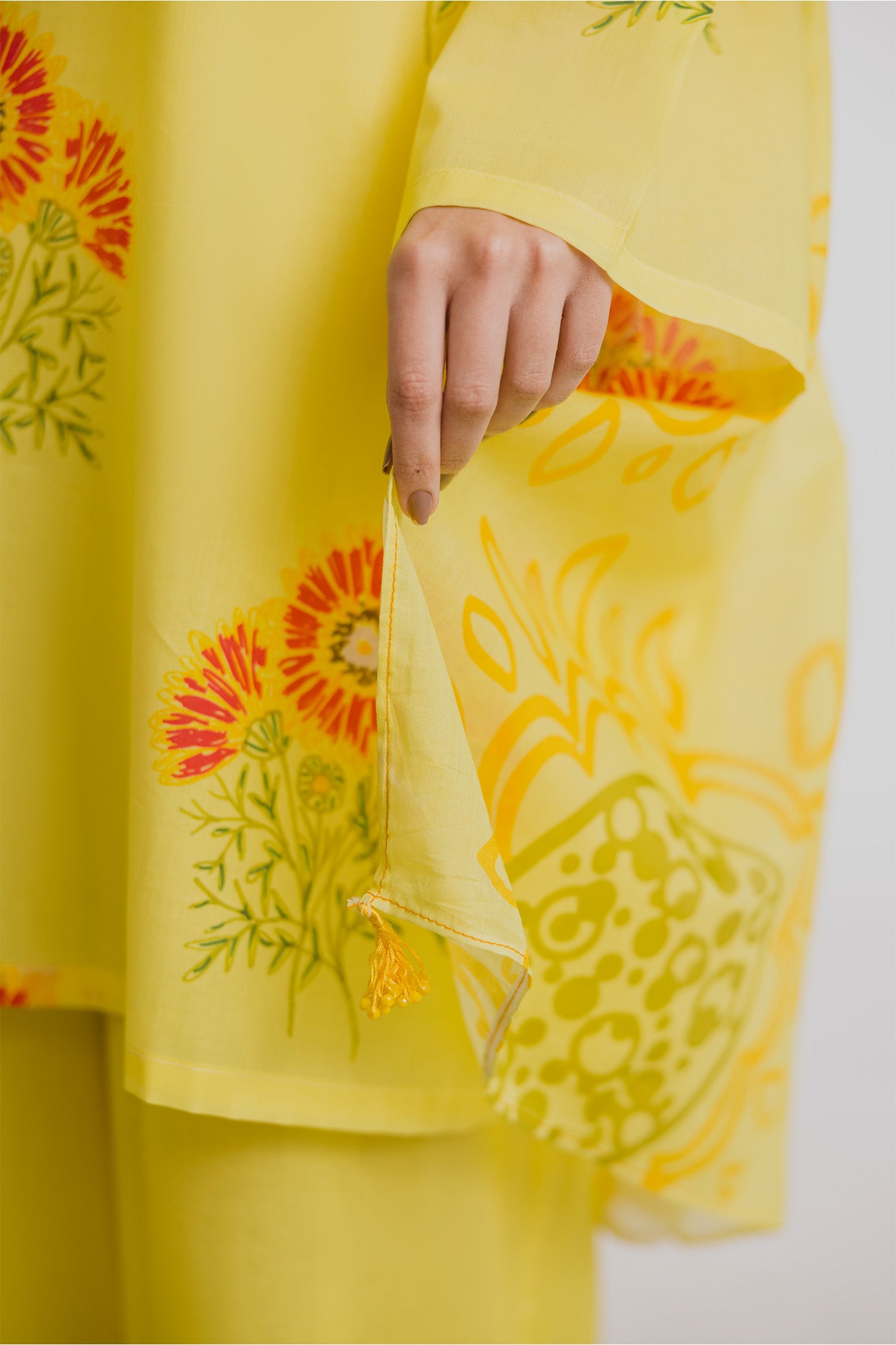 Premium 3 Piece Unstitched Digital Printed Lawn (Sunflower On Steroids)