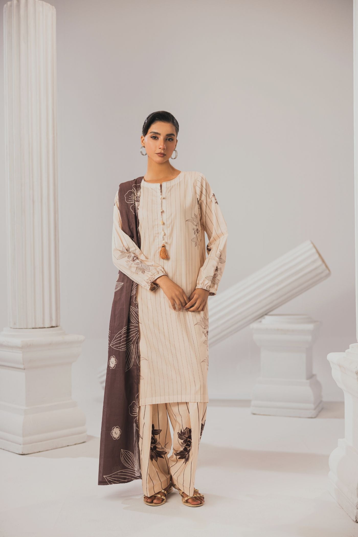 3 Piece Unstitched Printed Lawn Suit (Yürekli)