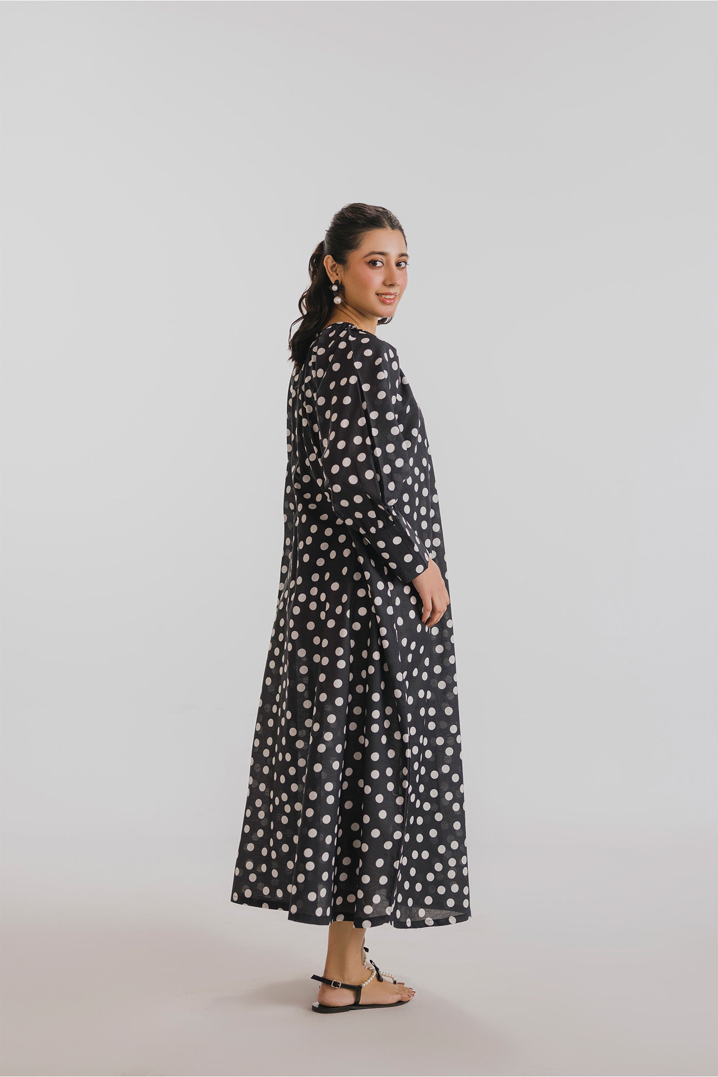 Premium 2 Piece Unstitched Digital Printed Lawn (Polka Dots)