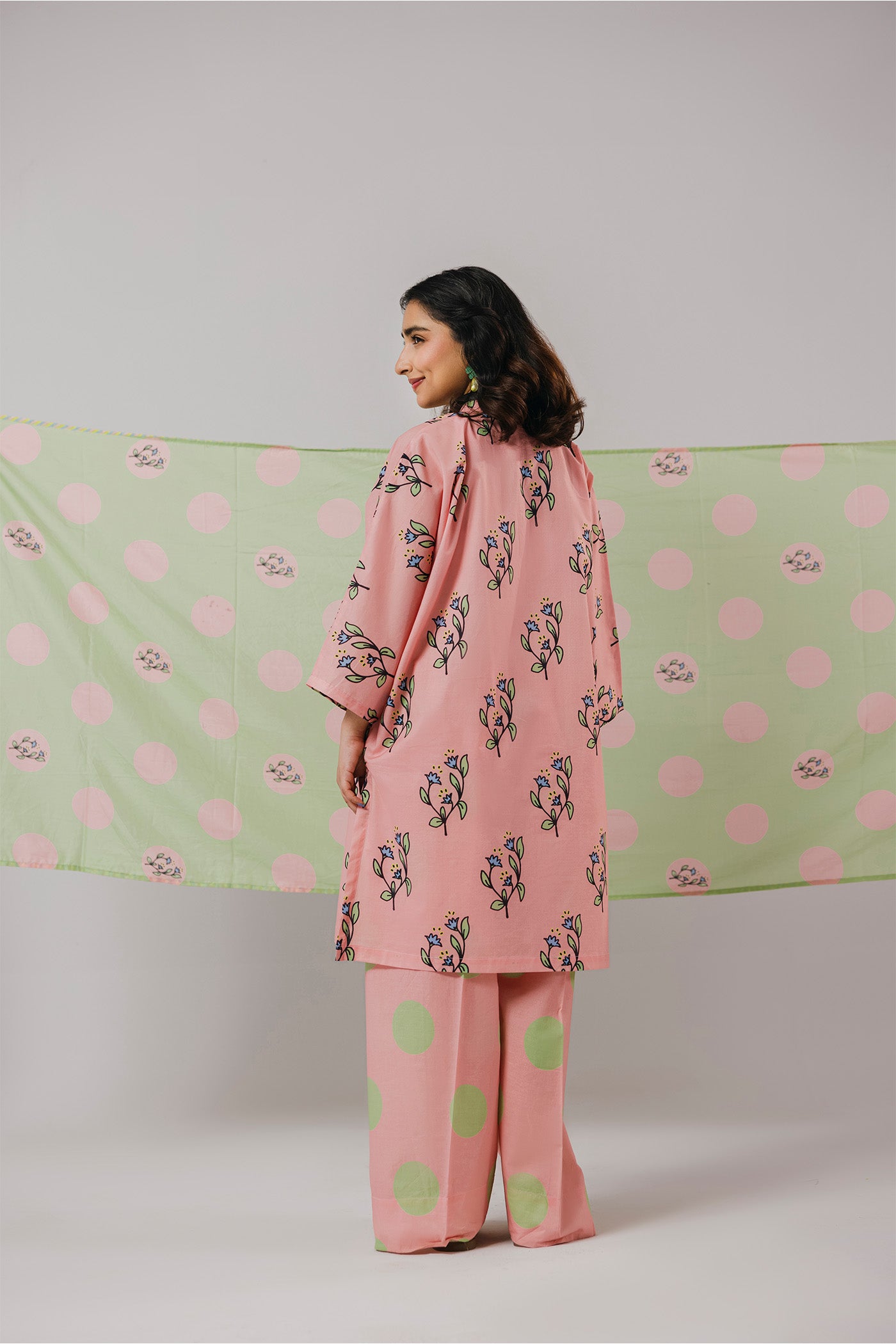 Premium 3 Piece Stitched Digital Printed Lawn (Polka Bloom Era)