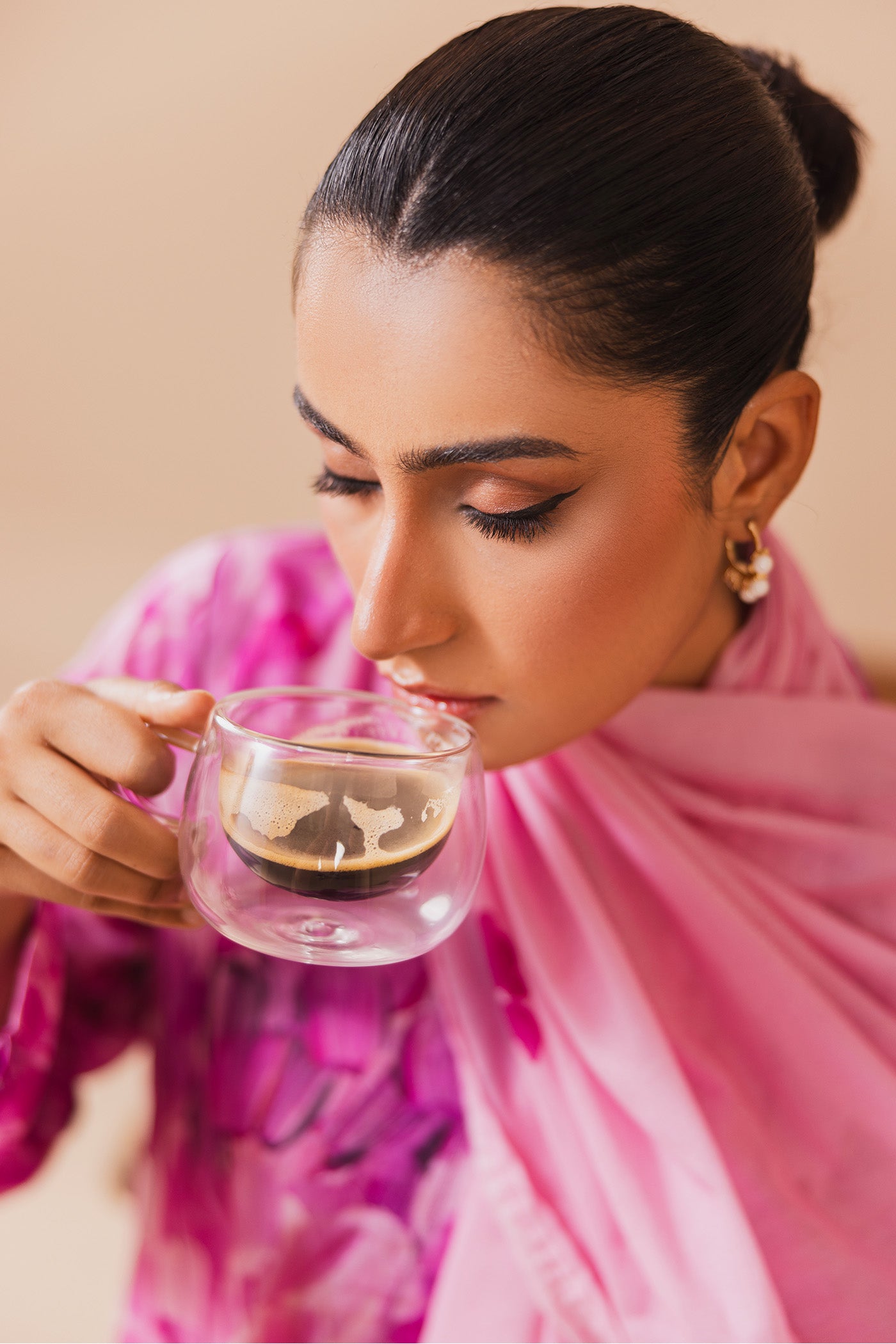 3 Piece Unstitched Printed Lawn Suit (Pink Bourbon)