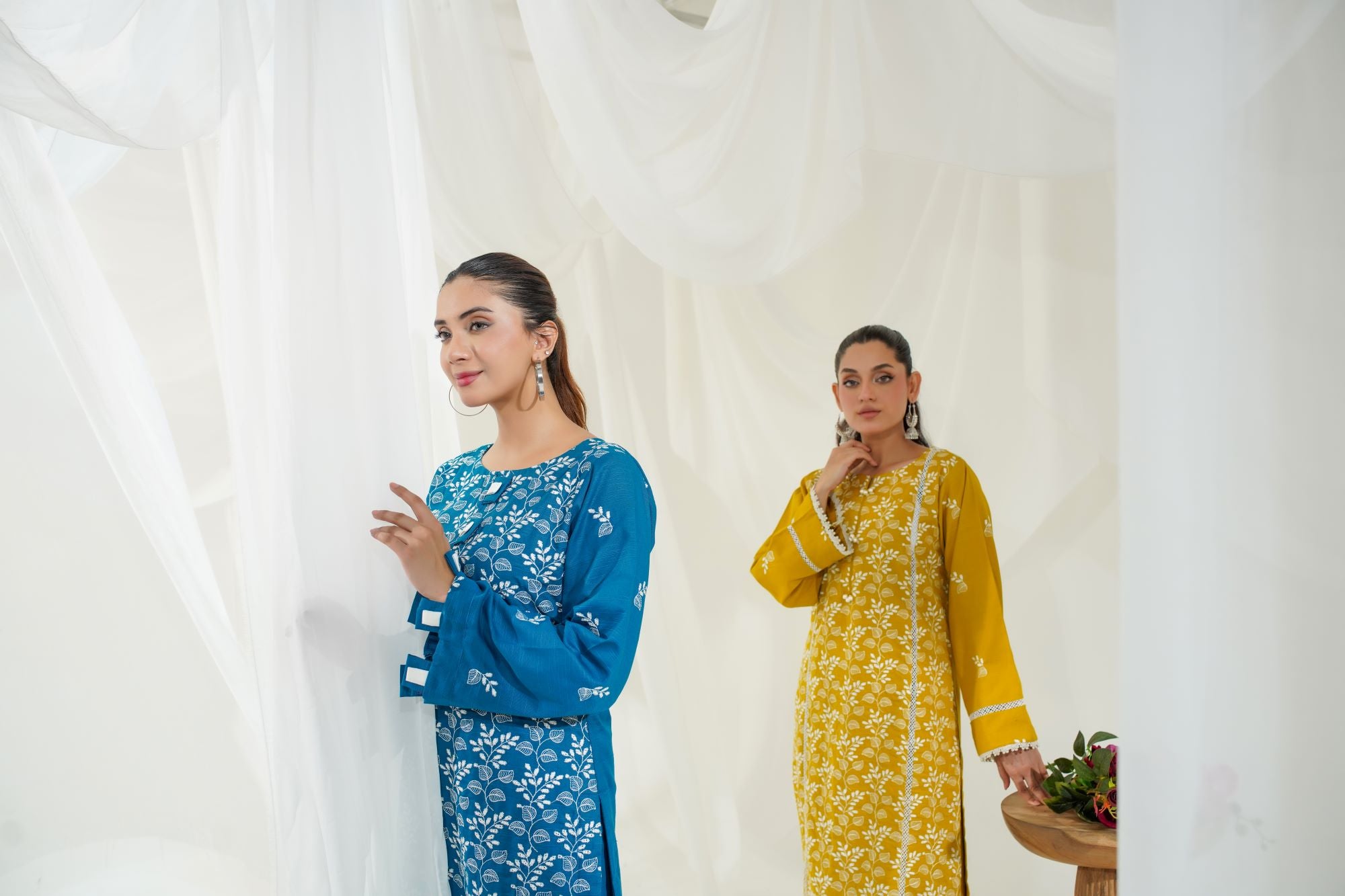 2 Piece Unstitched Embroidered Khaddar Suit (KWU24F417)