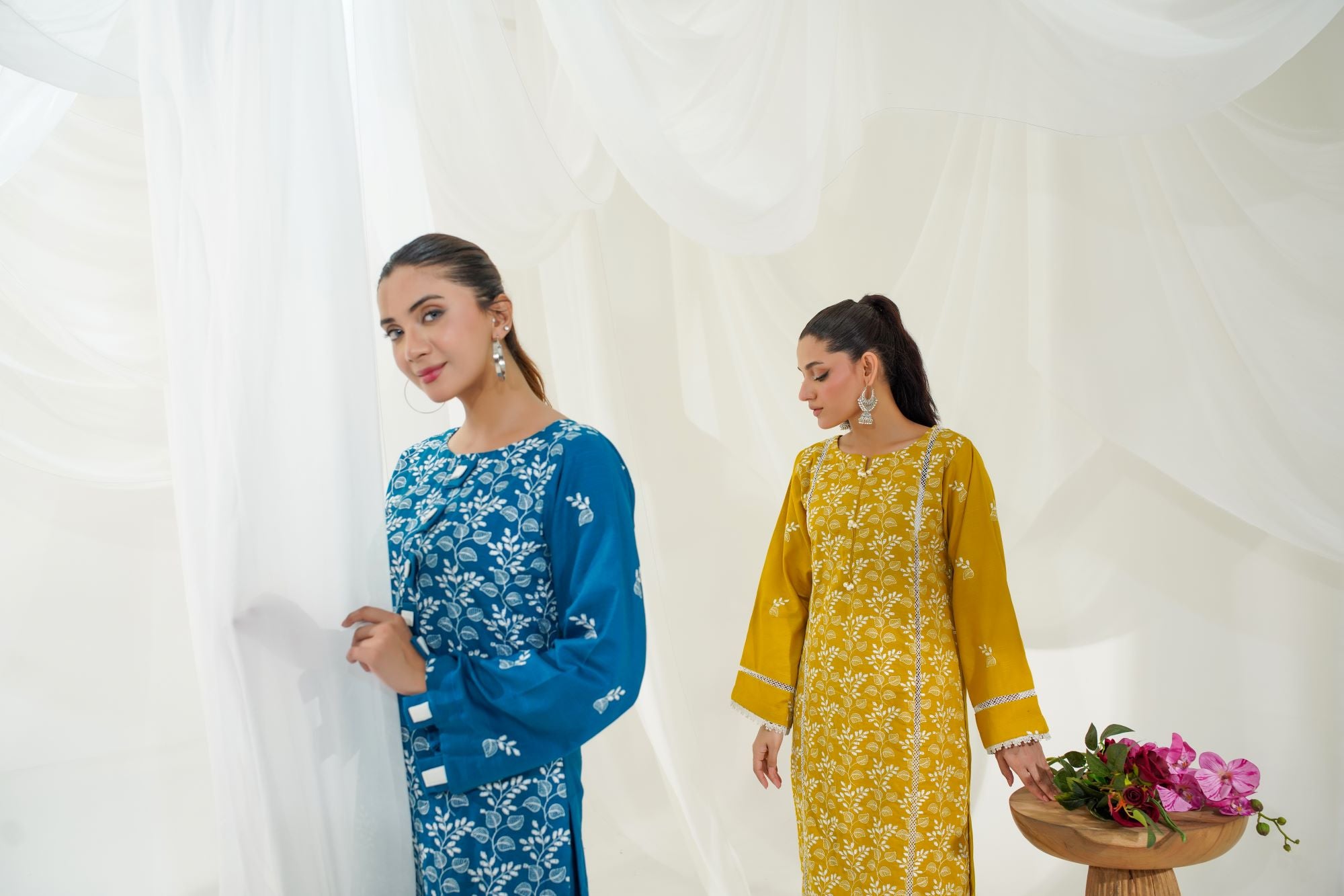 2 Piece Unstitched Embroidered Khaddar Suit (KWU24F417)