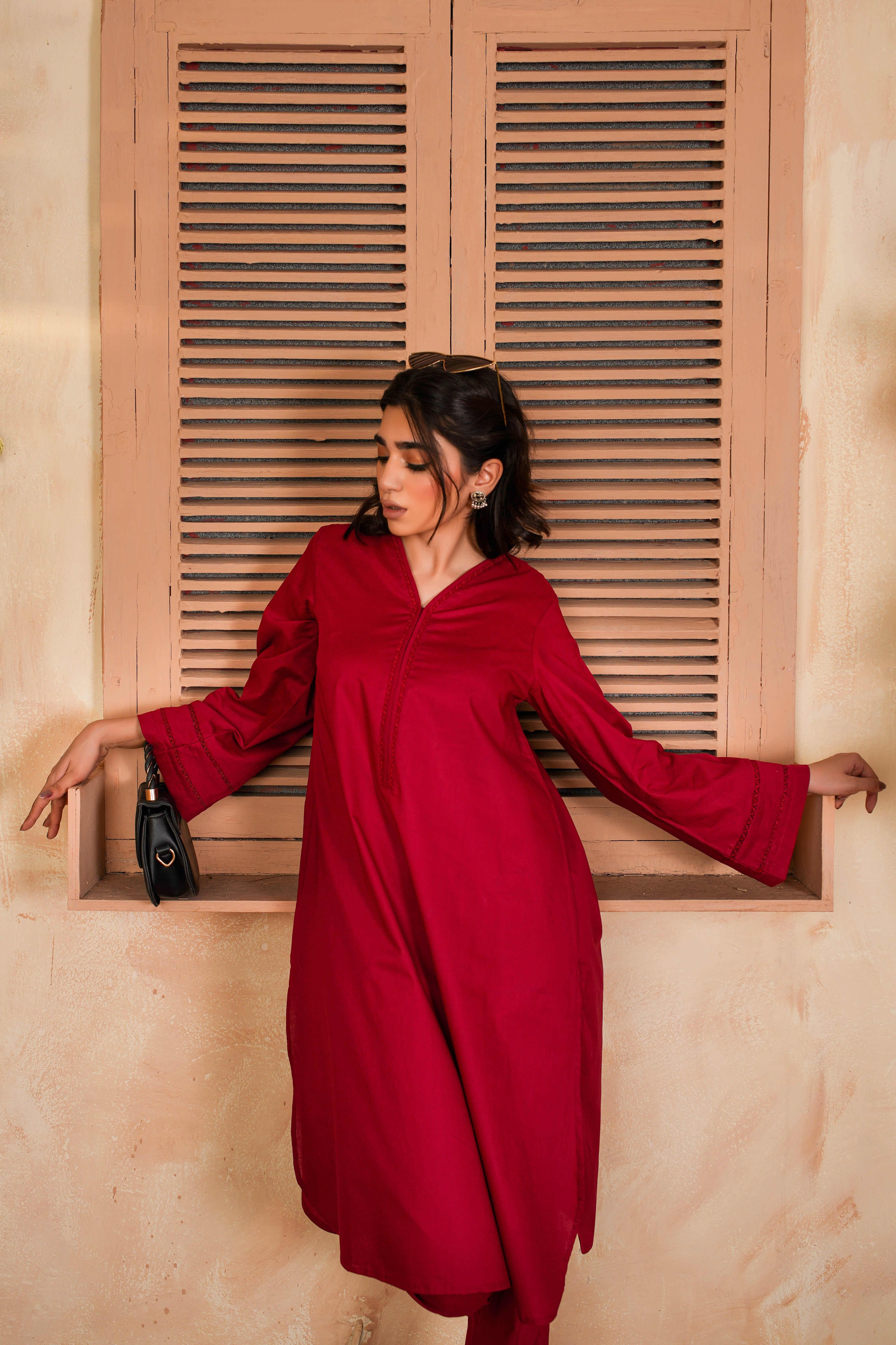 2 Piece Cambric Suit (KWS24403)