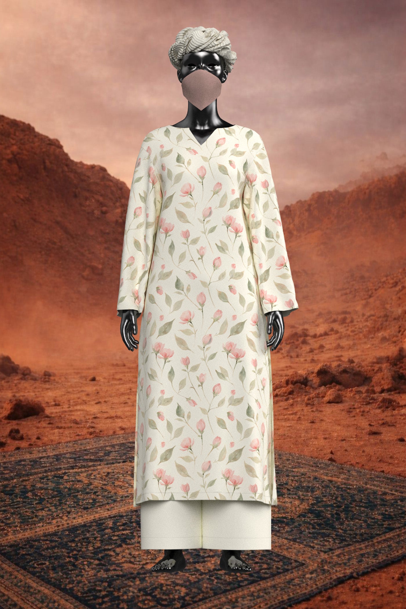 2 Piece Unstitched Cambric Suit (KWS26403)