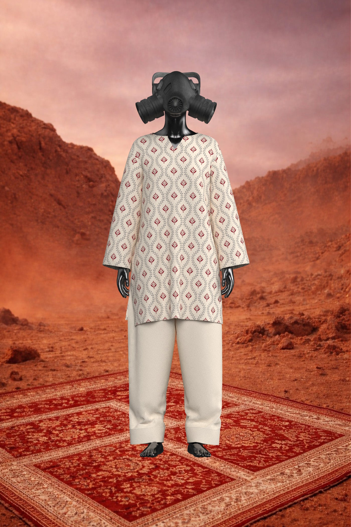 2 Piece Unstitched Cambric Suit (KWS26401)